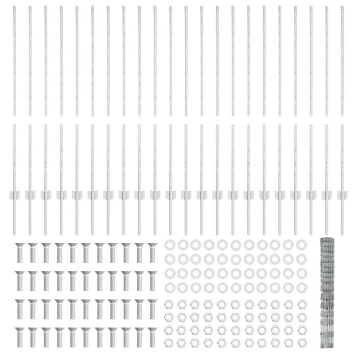 Pali per Recinzione 22 pz U-Channel 120 cm Acciaio Zincato