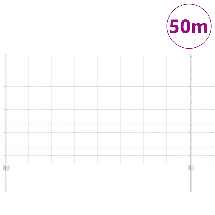 Post di Recinzione  22 pezzi U-Channel 140 cm Acciaio Zincato
