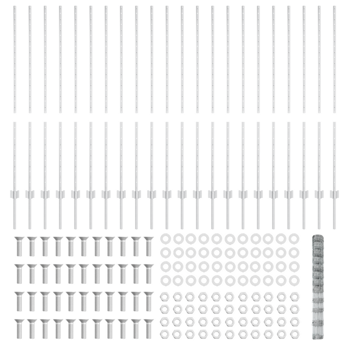 Post di Recinzione  22 pezzi U-Channel 140 cm Acciaio Zincato