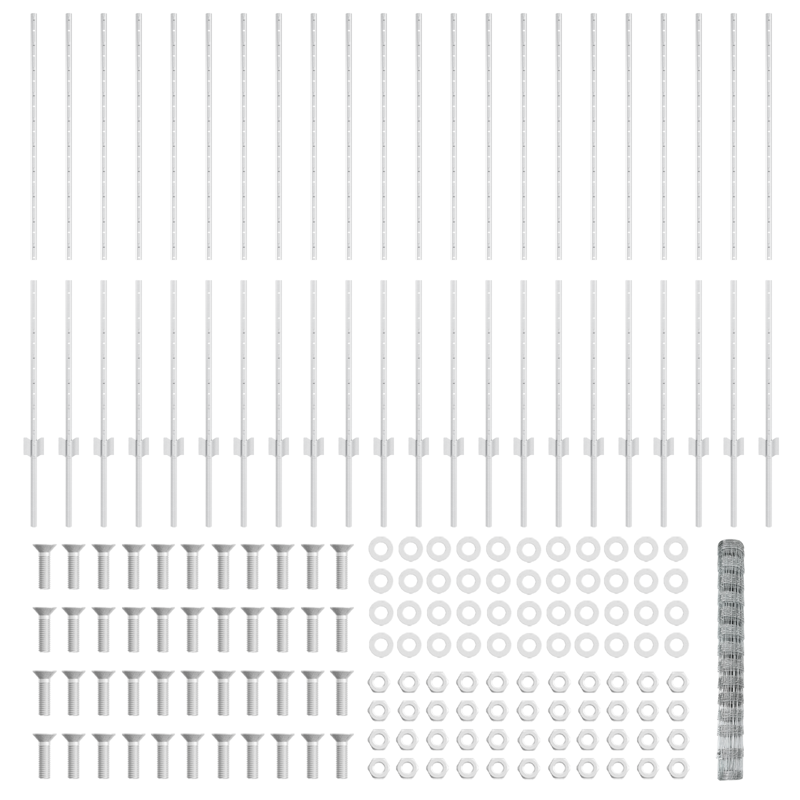 Posti per Recinto 22 pcs U-Channel 140 cm Acciaio Zincato