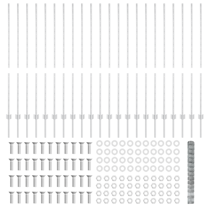 Posti per Recinto 22 pcs U-Channel 140 cm Acciaio Zincato