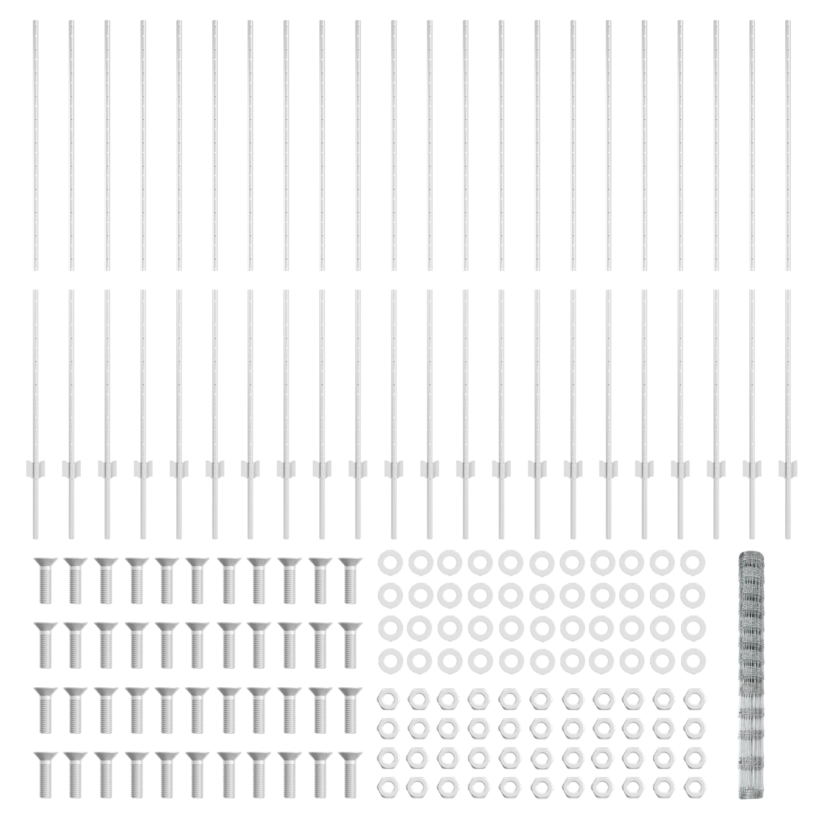 Pali di Recinzione  22 pcs U-Channel 150 cm Acciaio Zincato