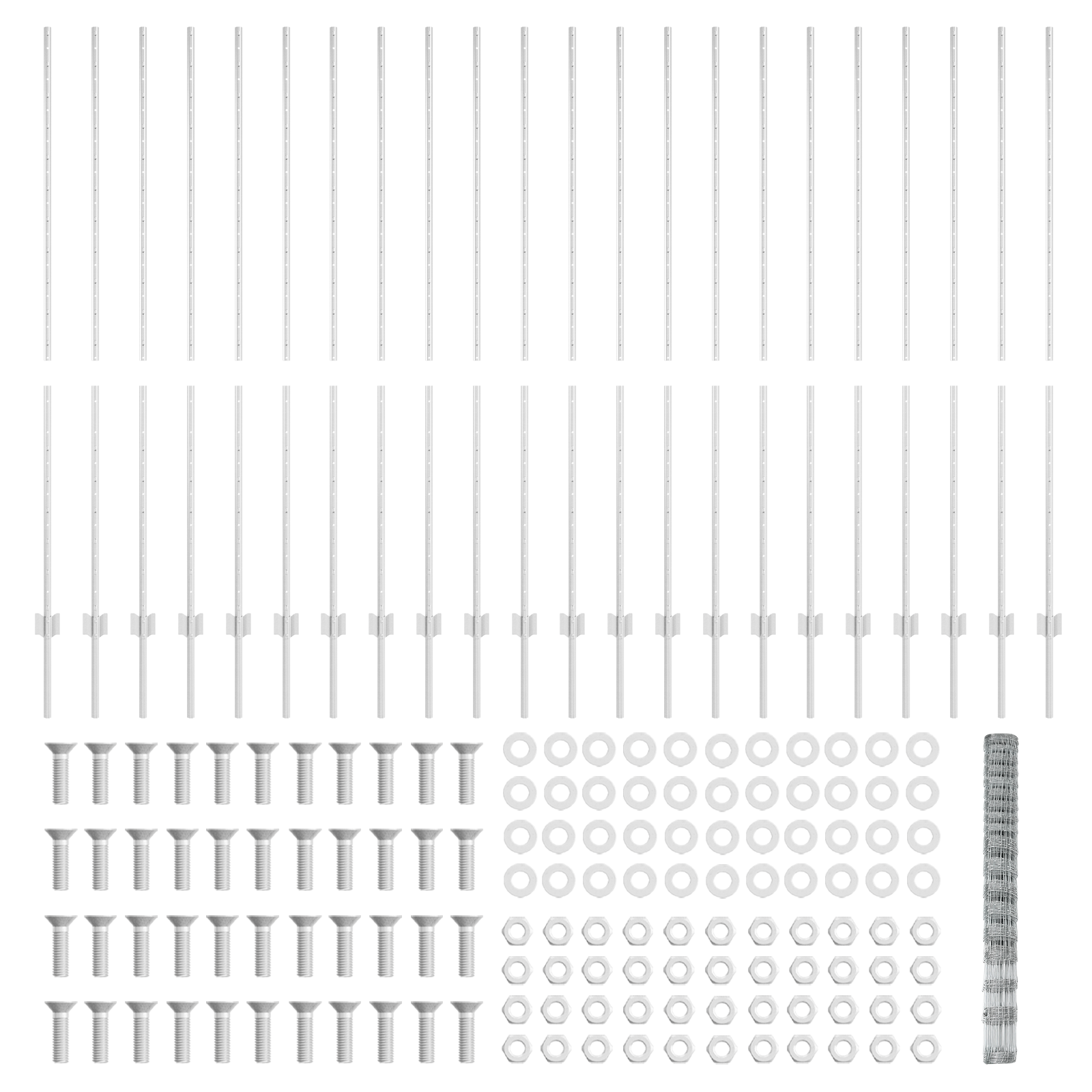 Pali di Recinzione  22 pcs U-Channel 150 cm Acciaio Zincato