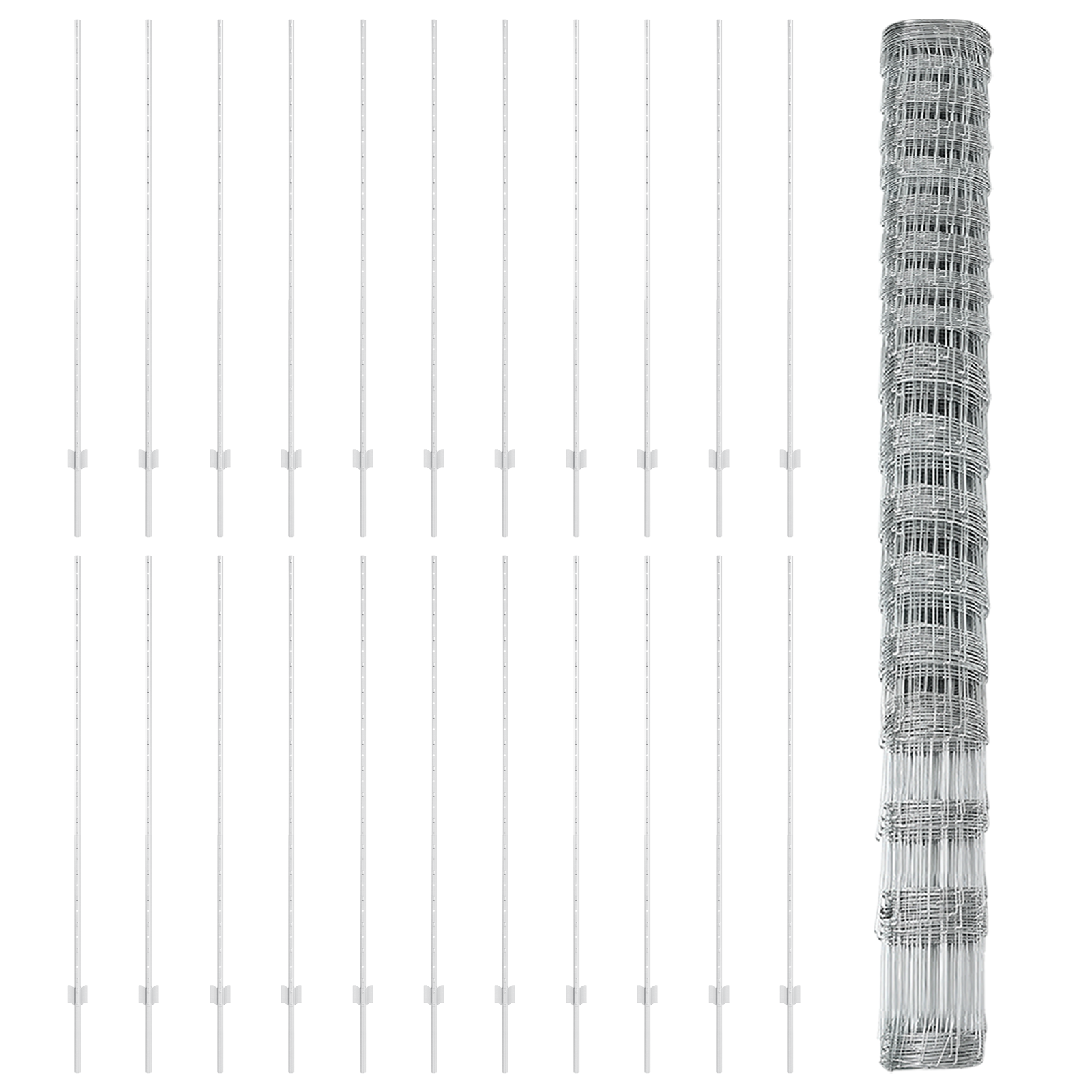 Pali di Recinzione  22 pcs U-Channel 150 cm Acciaio Zincato