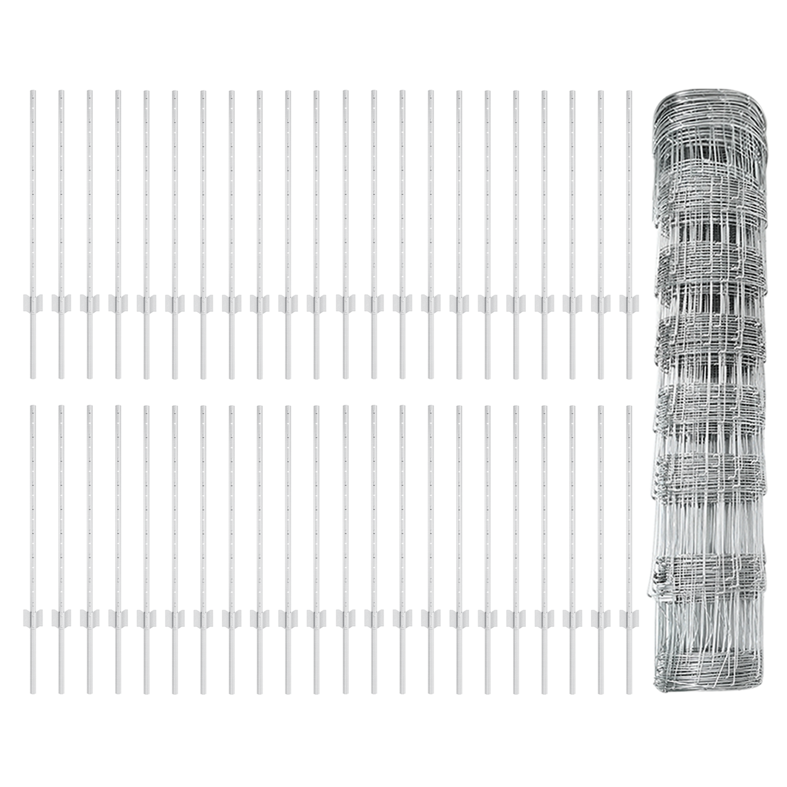 Pali di Recinzione  11 pz Canale a U 80 cm Acciaio Zincato