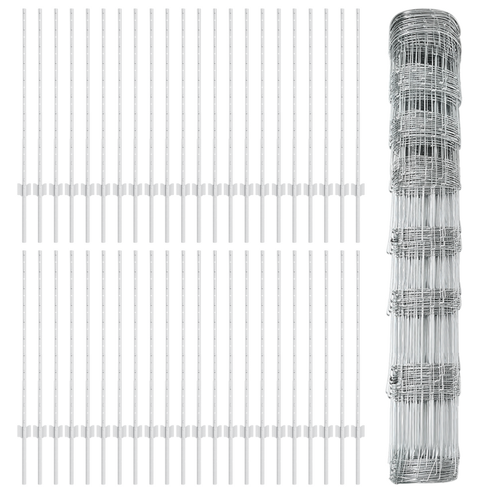 Posti per Recinzione  22 pz U-Channel 100 cm Acciaio Zincato