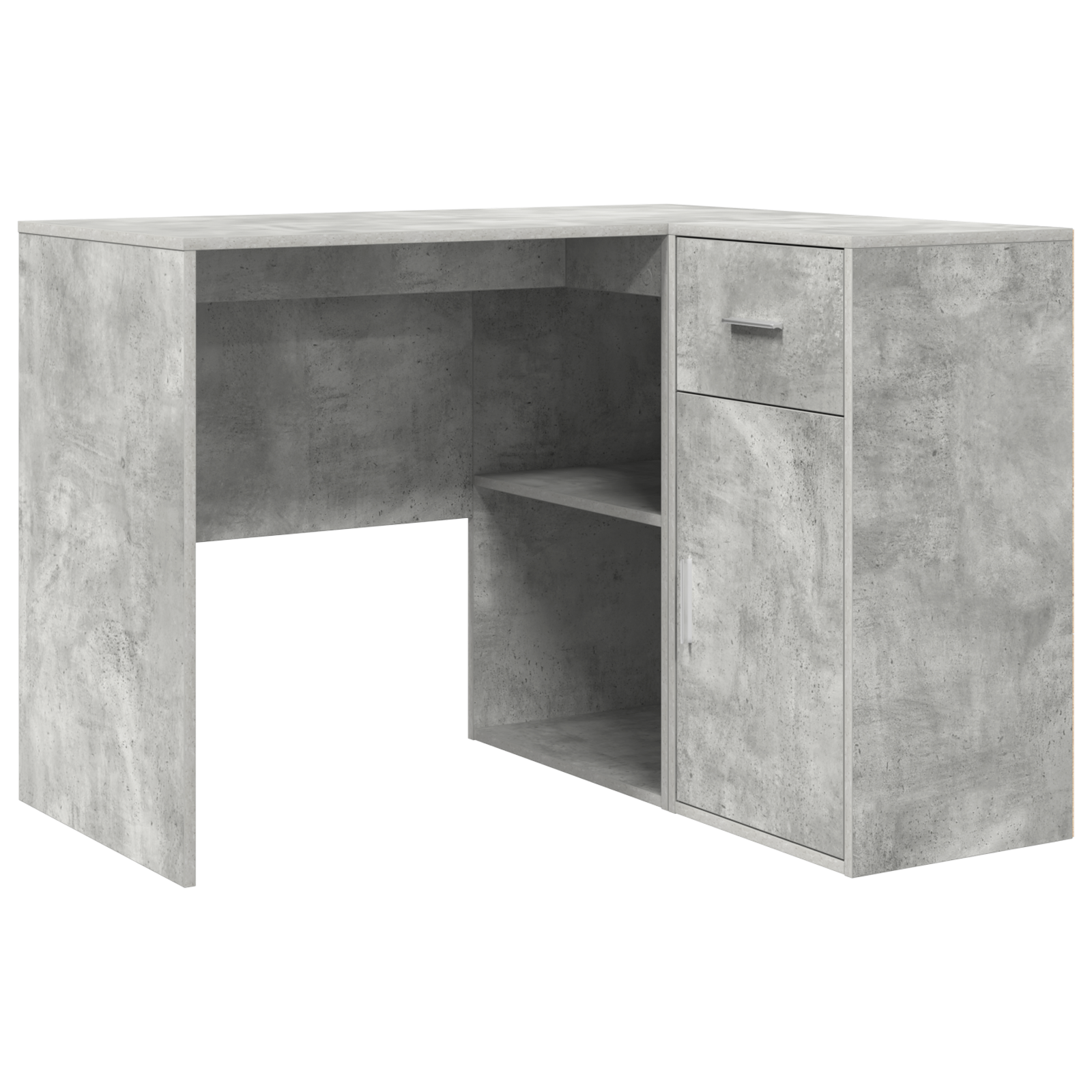 Scrivania Angolare Grigio Cemento 102x88x75 cm Legno ingegnerizzato