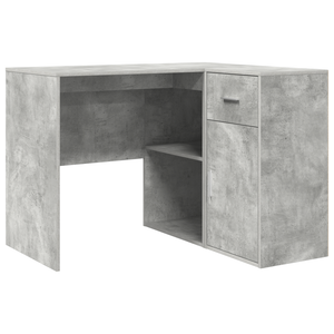 Scrivania Angolare Grigio Cemento 102x88x75 cm Legno ingegnerizzato