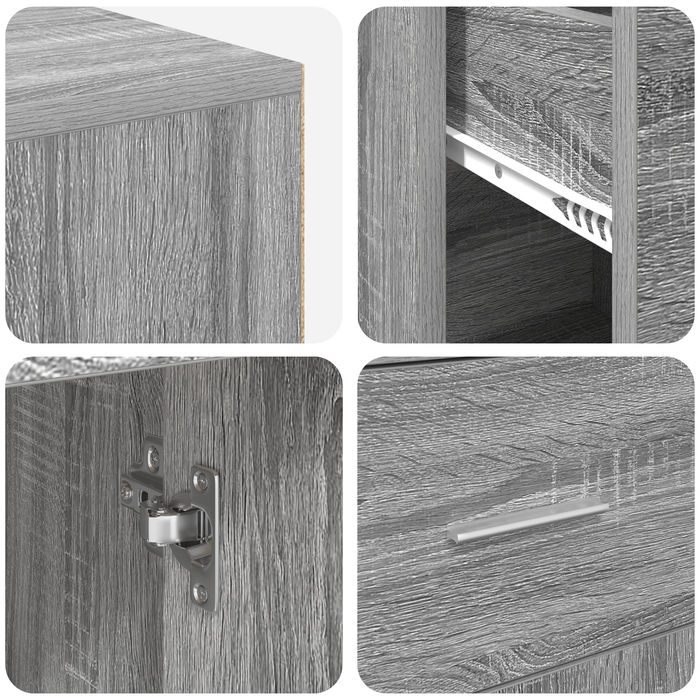 Scrivania Angolare Grigia Sonoma 102x88x75 cm Legno ingegnerizzato