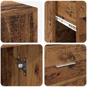 Scrivania d'angolo in legno vintage 102x88x75 cm Legno ingegnerizzato