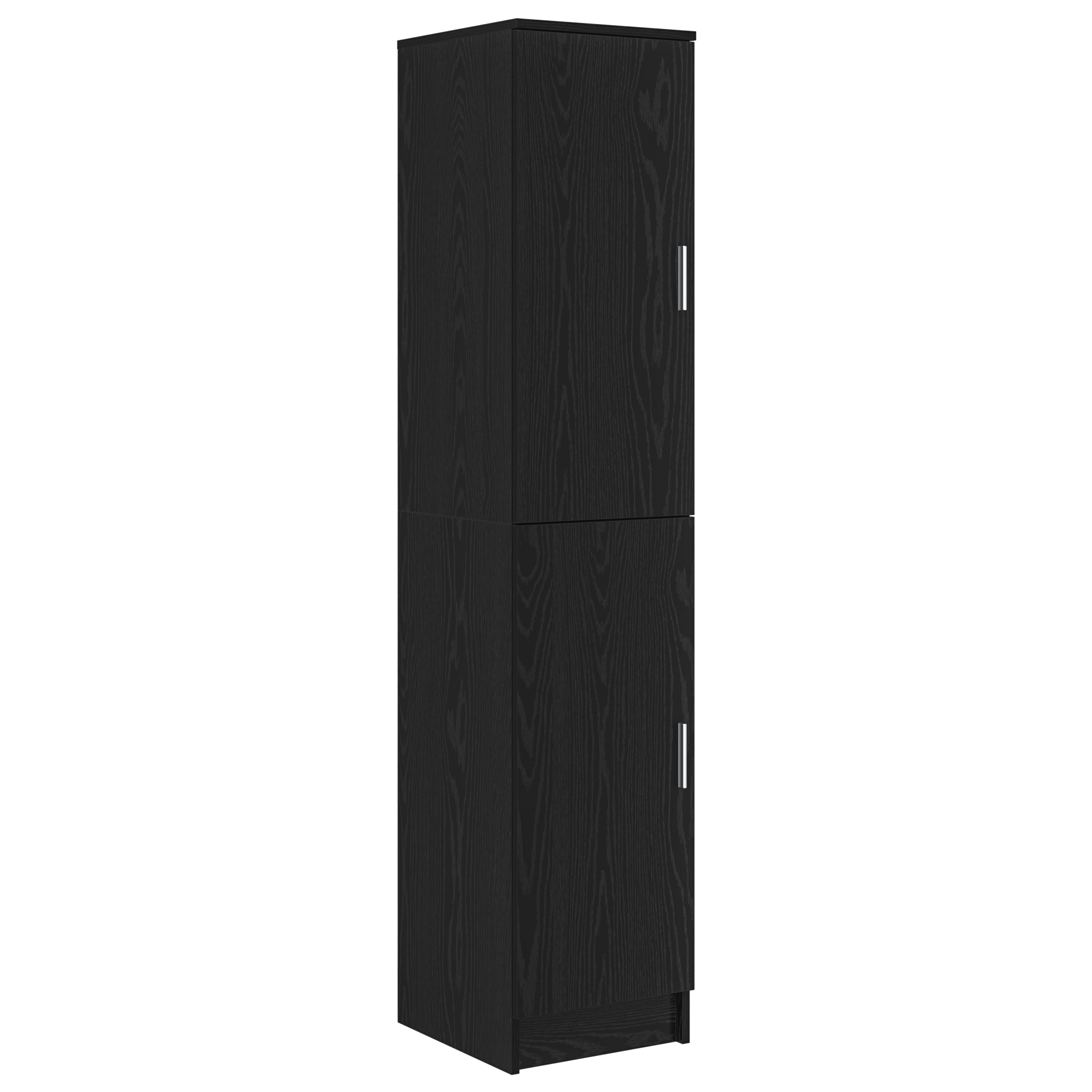 Scrivania con spazio di archiviazione rovere nero legno ingegnerizzato