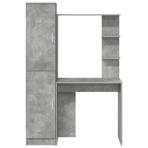 Scrivania con Storage Grigio Cemento Legno Ingegnerizzato
