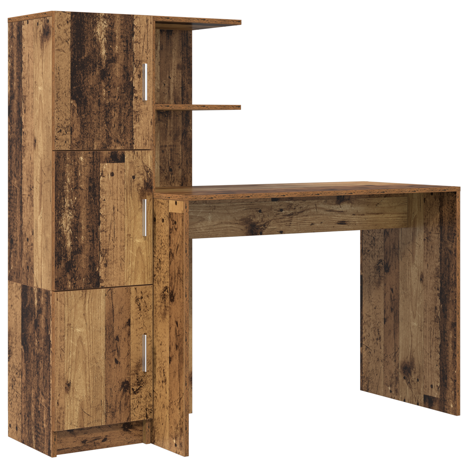 Scrivania con Ripostiglio Legno Vecchio Legno Ingegnerizzato