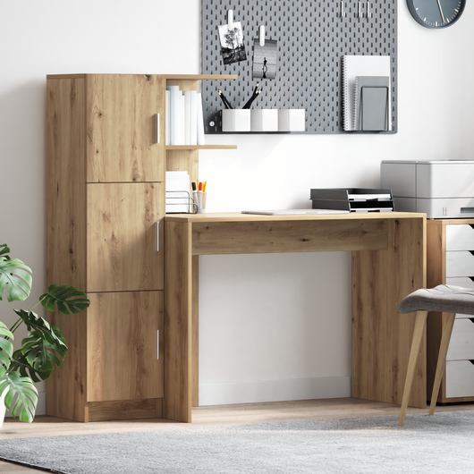 Scrivania con storage Legno di Rovere Ingegnerizzato