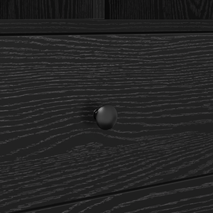 Scrivania con Storage Rovere Nero Legno Ingegnerizzato