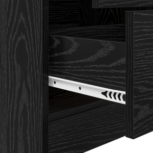 Scrivania con storage Rovere nero Legno ingegnerizzato