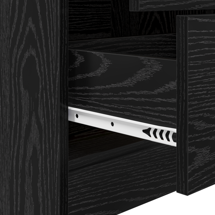 Scrivania con storage Rovere nero Legno ingegnerizzato
