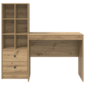 Scrivania con archiviazione Rovere artigianale Legno ingegnerizzato