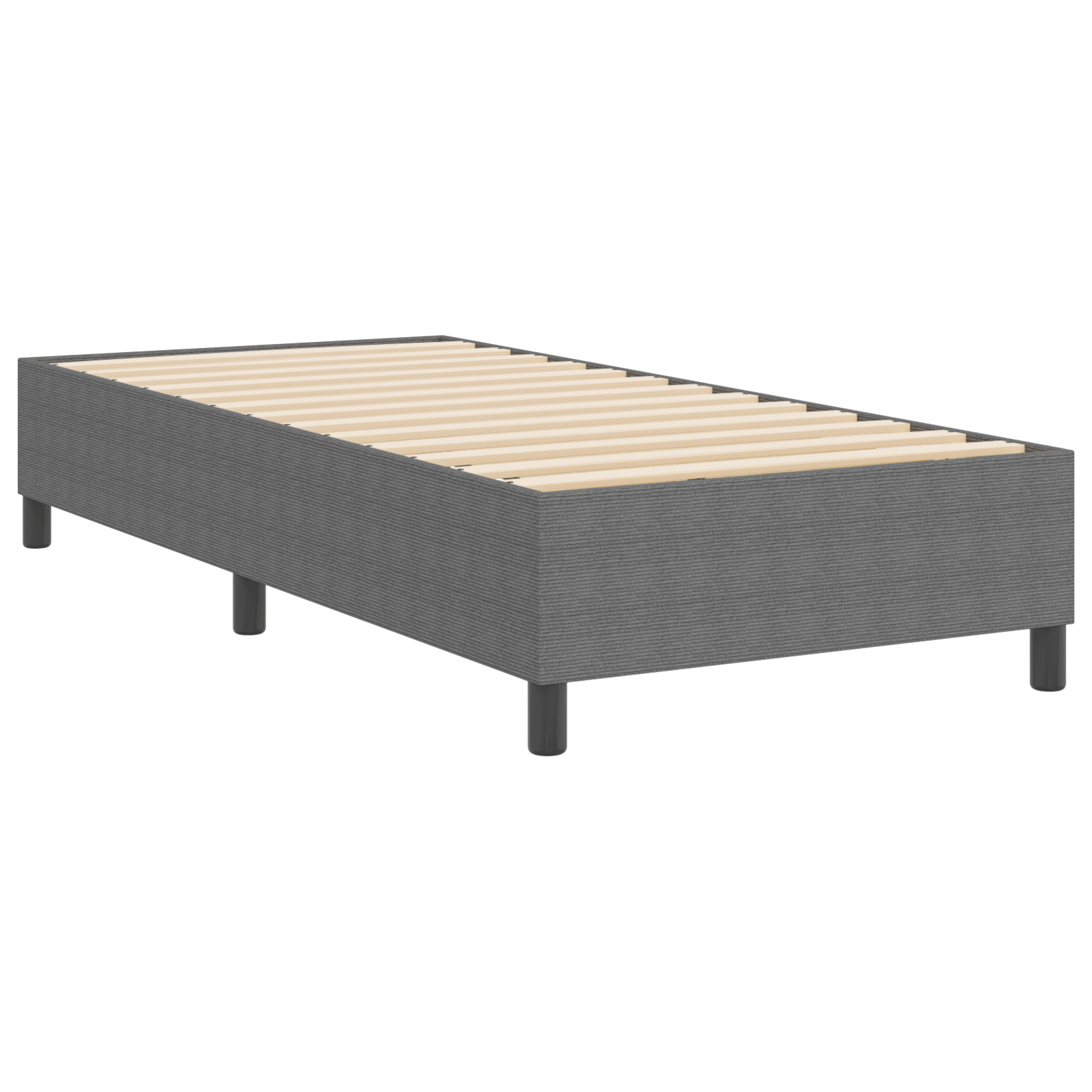 Letto a Rete Grigio Chiaro 80x200 cm Tessuto a Coste
