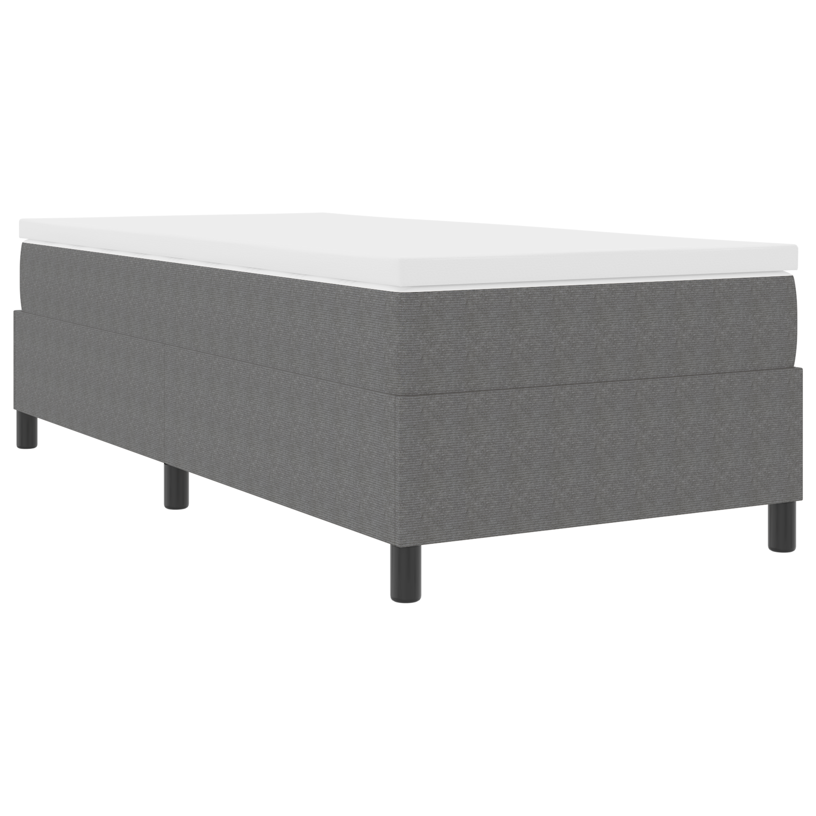 Letto a Rete Grigio Chiaro 80x200 cm Tessuto a Coste