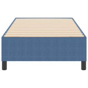 Letto a Box Blu Singolo in Tessuto Corduroy