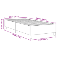 Letto a Box Blu Singolo in Tessuto Corduroy