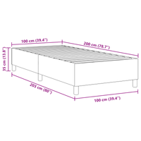 Letto Box Spring Grigio Chiaro 100x200 cm Tessuto a Coste