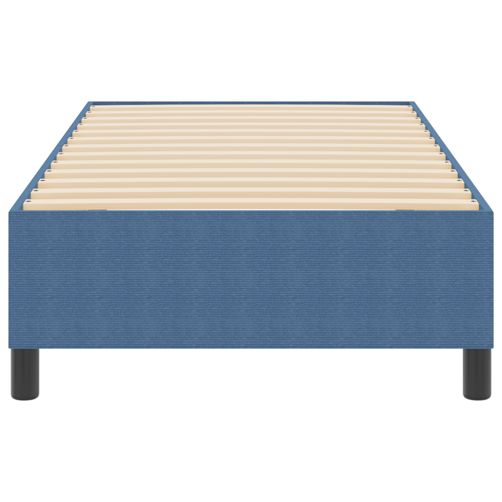 Letto box spring Blu 100x200 cm in tessuto corduroy