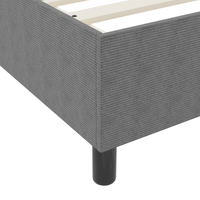 Letto Box Spring Grigio Chiaro Super King Tessuto Corduroy