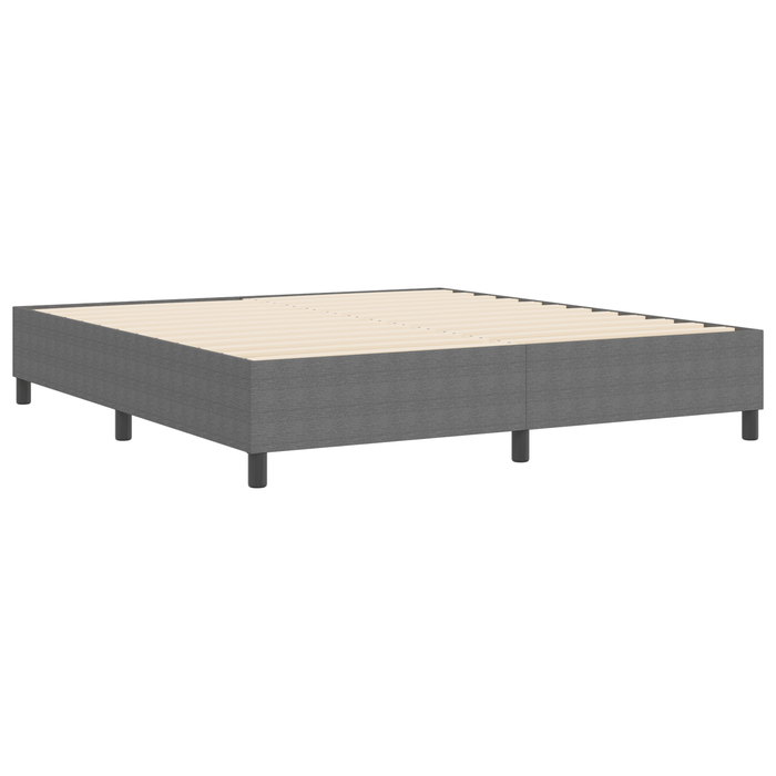 Letto Box Spring Grigio Chiaro Super King Tessuto Corduroy