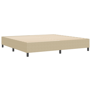 Letto Box Spring Verde Chiaro Grigio 200x200 cm Tessuto a Coste
