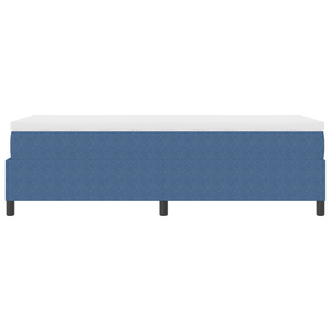 Letto con Box Spring e Materasso Blu Singolo in Tessuto Corduroy