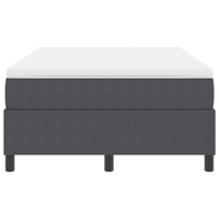 Letto a Molle con Materasso Grigio Scuro Piccola Doppia Tessuto Corduroy