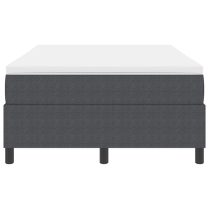 Letto a Molle con Materasso Grigio Scuro Piccola Doppia Tessuto Corduroy