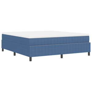 Letto a Balza con Materasso Blu Super King Tessuto in Corduroy
