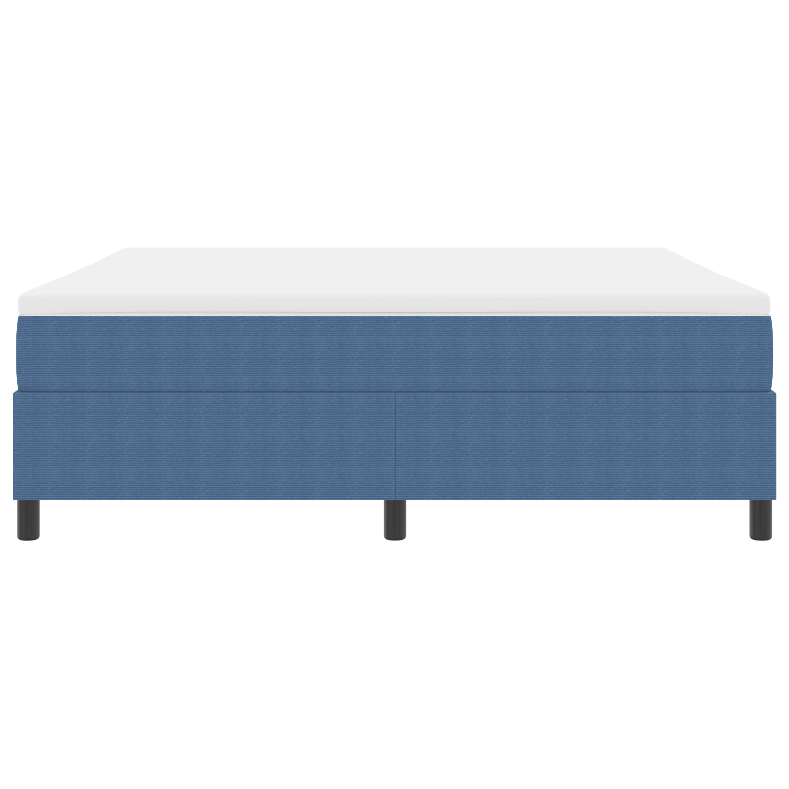 Letto a Balza con Materasso Blu Super King Tessuto in Corduroy