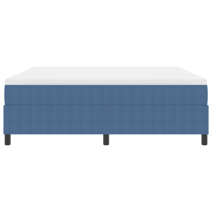 Letto a Balza con Materasso Blu Super King Tessuto in Corduroy