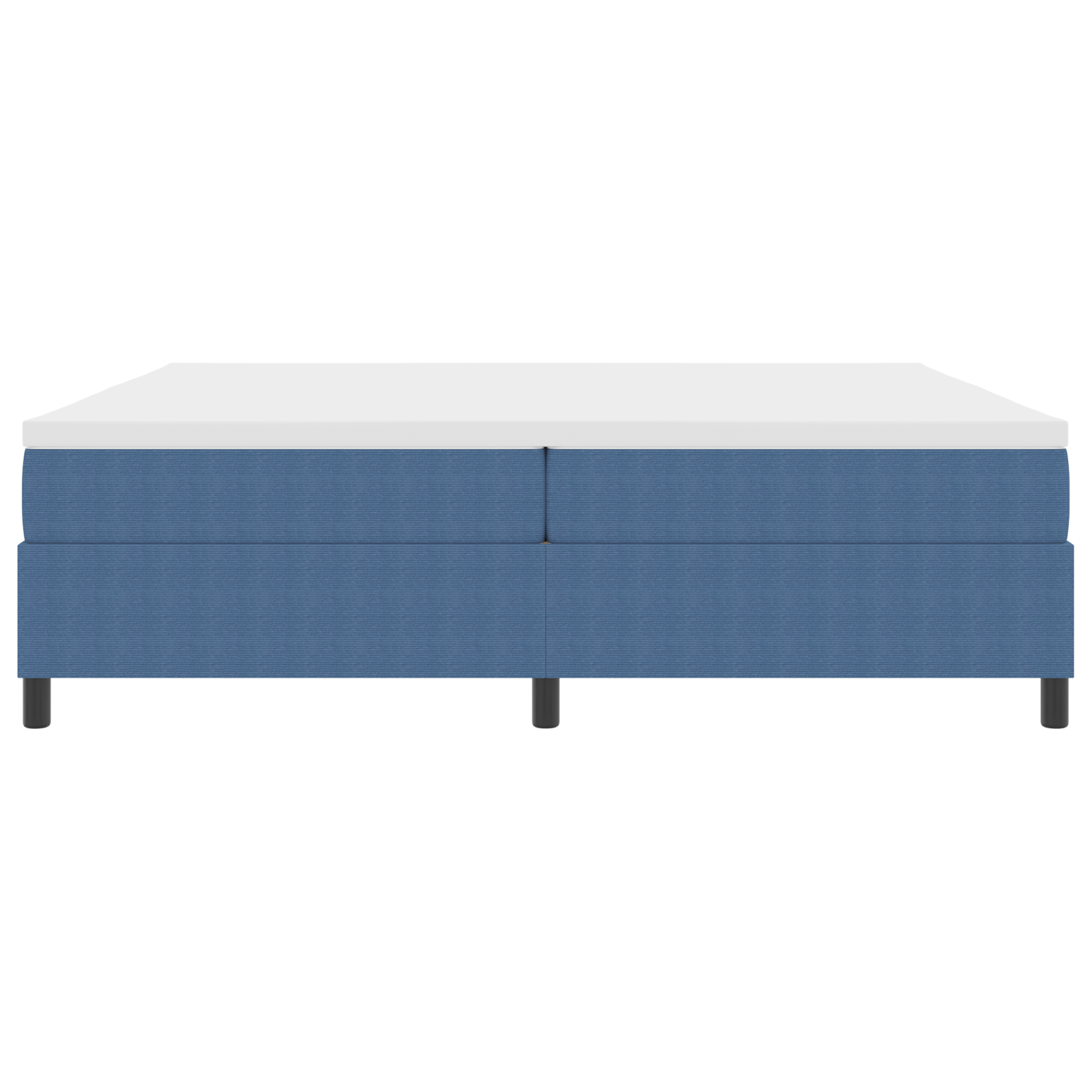 Letto con Box Spring Blu 200x200 cm Tessuto in Corduroy
