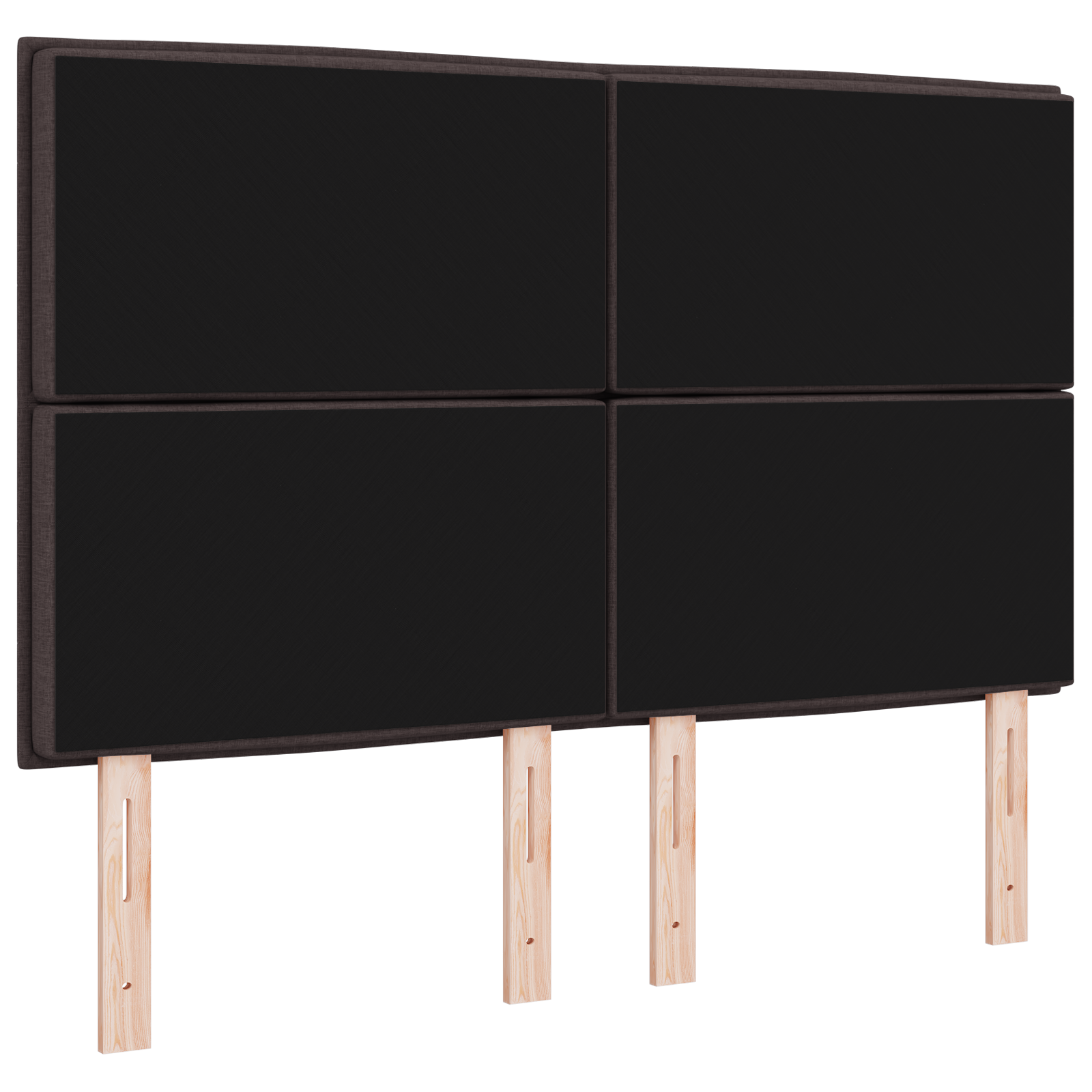 Testiera Design Lines Marrone Scuro 140 cm Tessuto