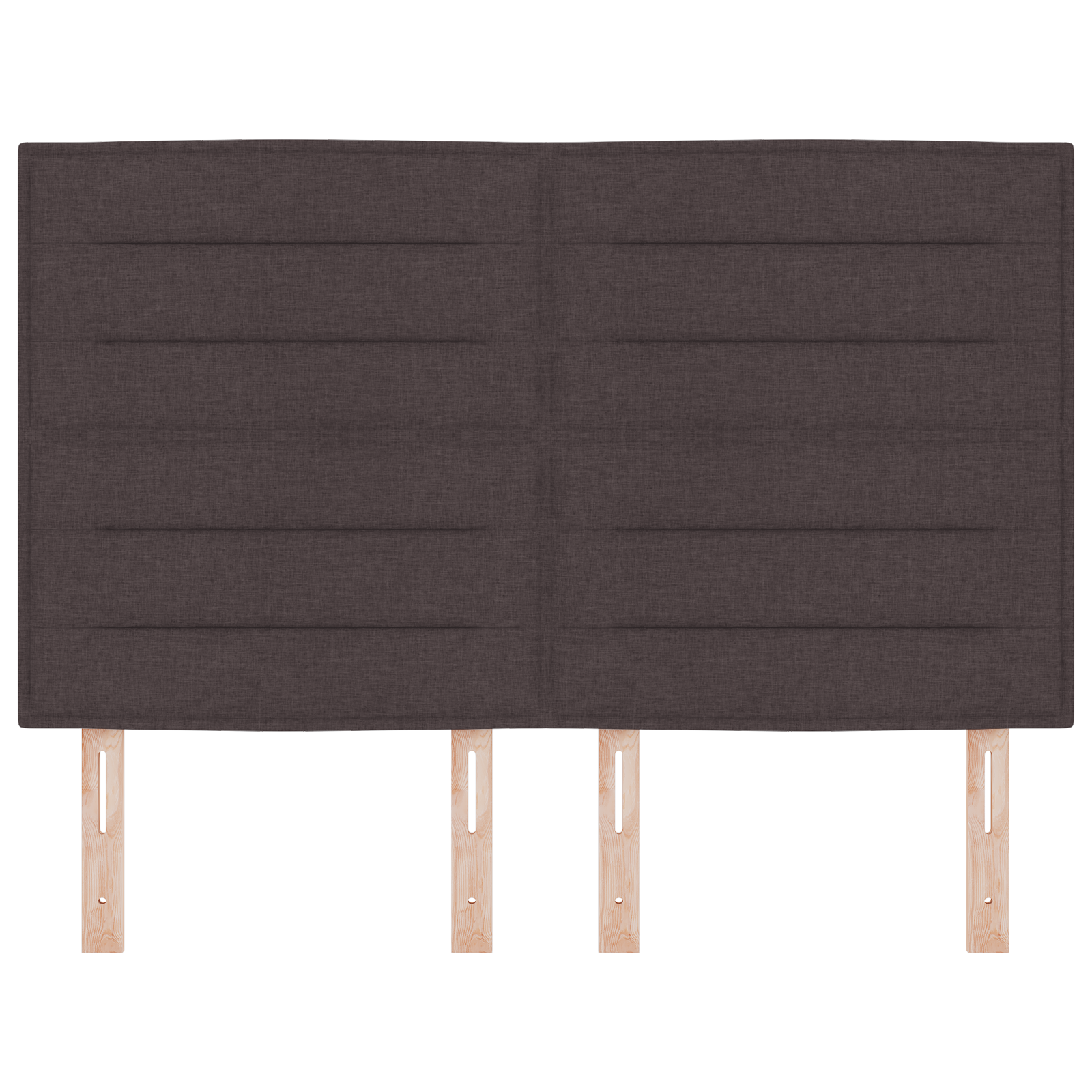 Testiera Design Lines Marrone Scuro 140 cm Tessuto