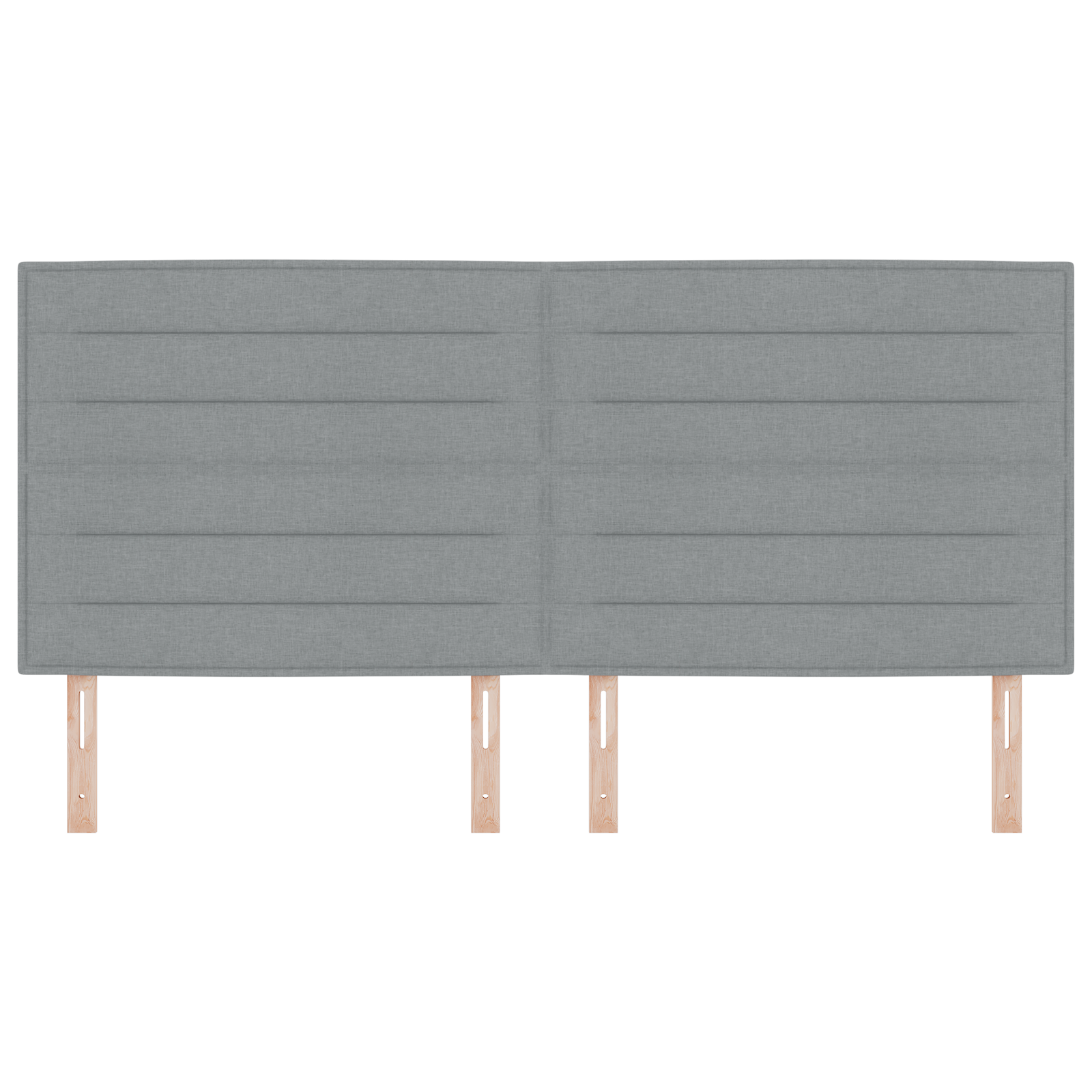 Testiera Design Linee Grigio Chiaro 200 cm Tessuto