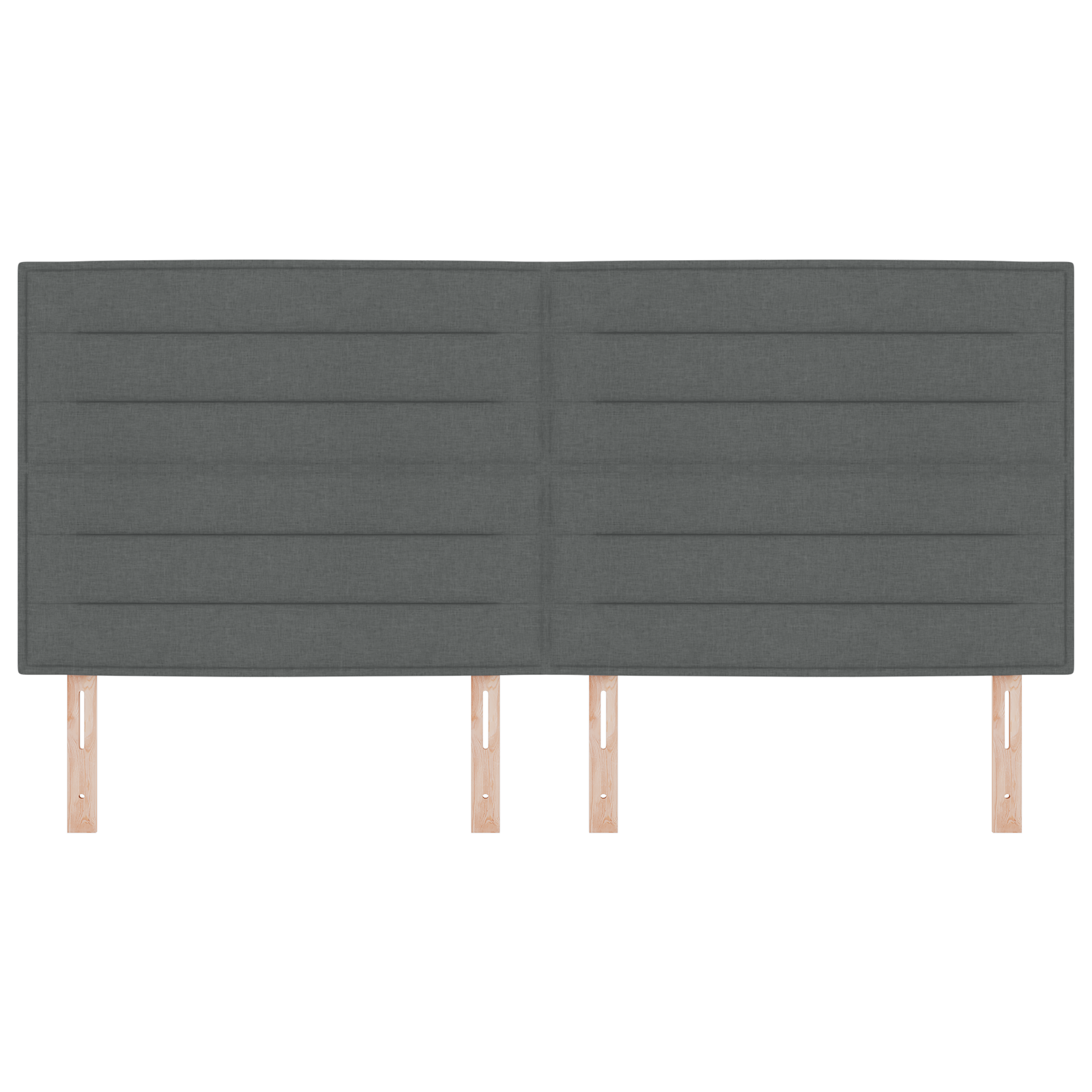 Testiera Design Lines Grigio Scuro 200 cm Tessuto