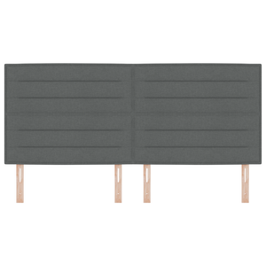 Testiera Design Lines Grigio Scuro 200 cm Tessuto
