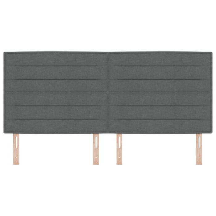 Testiera Design Lines Grigio Scuro 200 cm Tessuto