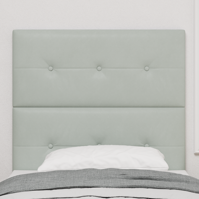 Testiera  Con bottoni trapuntati Grigio chiaro 90 cm Velluto