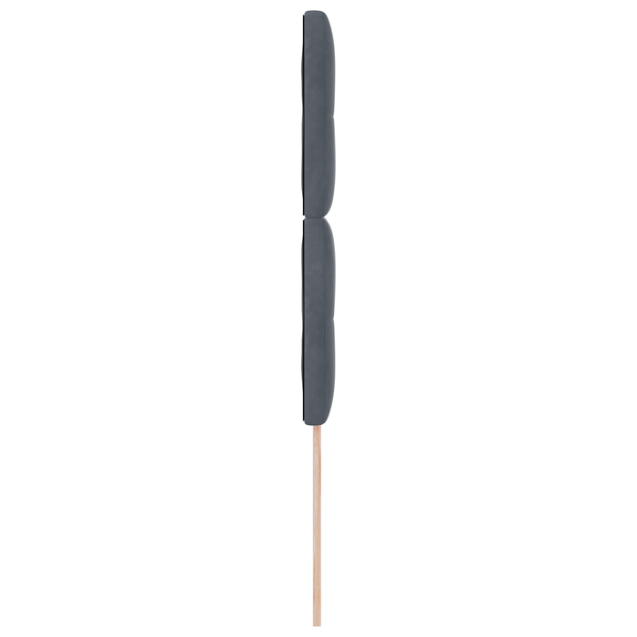 Testiera  Bottoni Imbottiti Grigio Scuro 90 cm Velluto