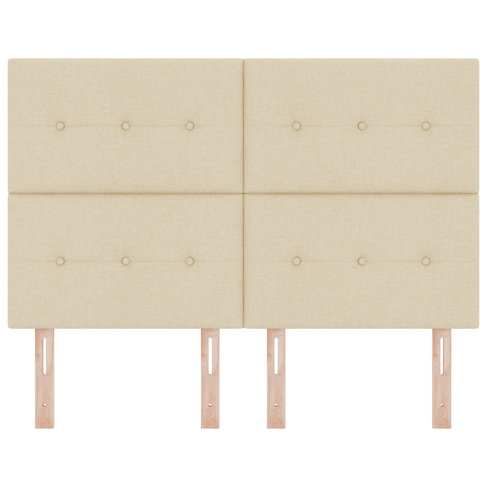 testiera  imbottita crema 140 cm in tessuto