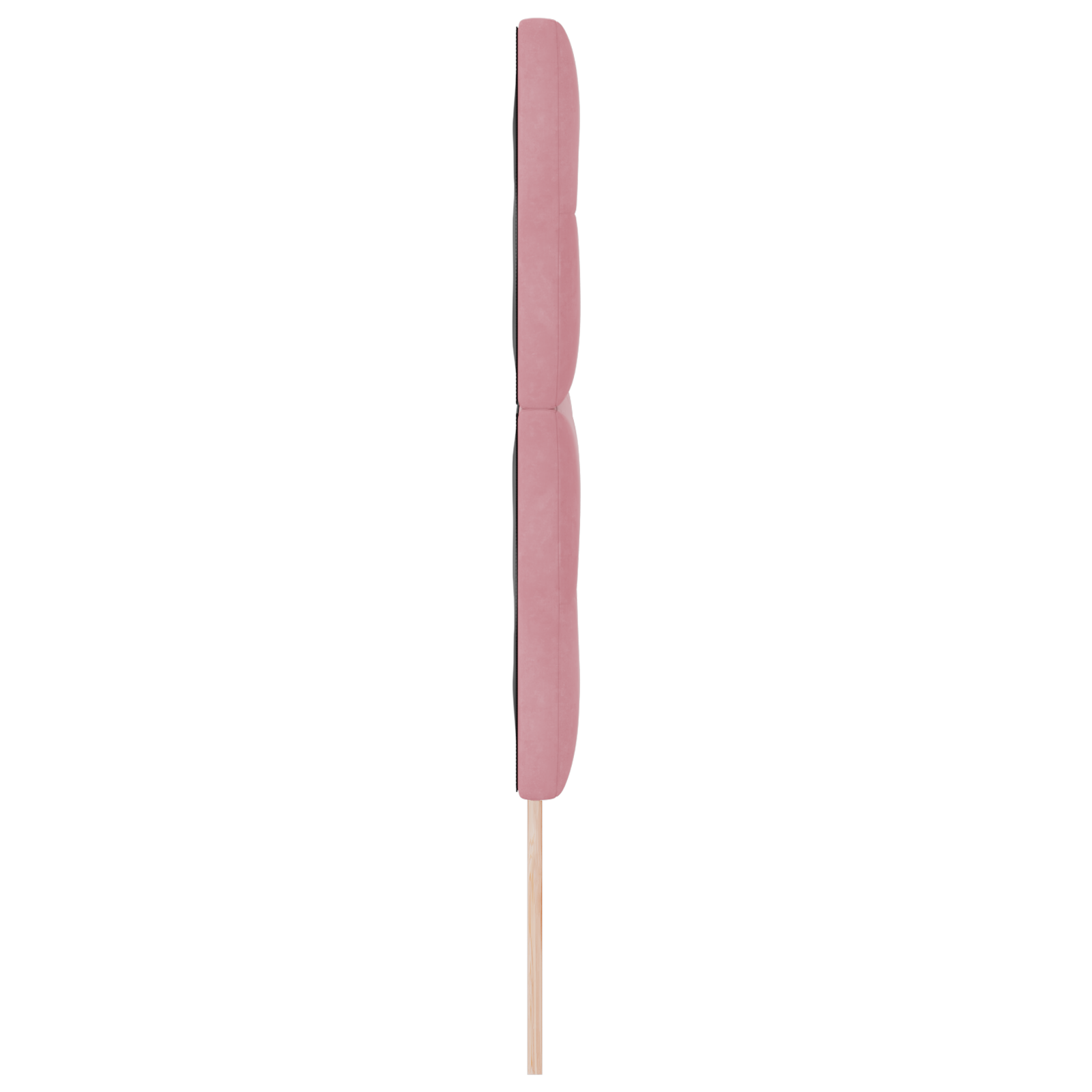 Testiera  a bottoni trapuntata rosa 140 cm in velluto