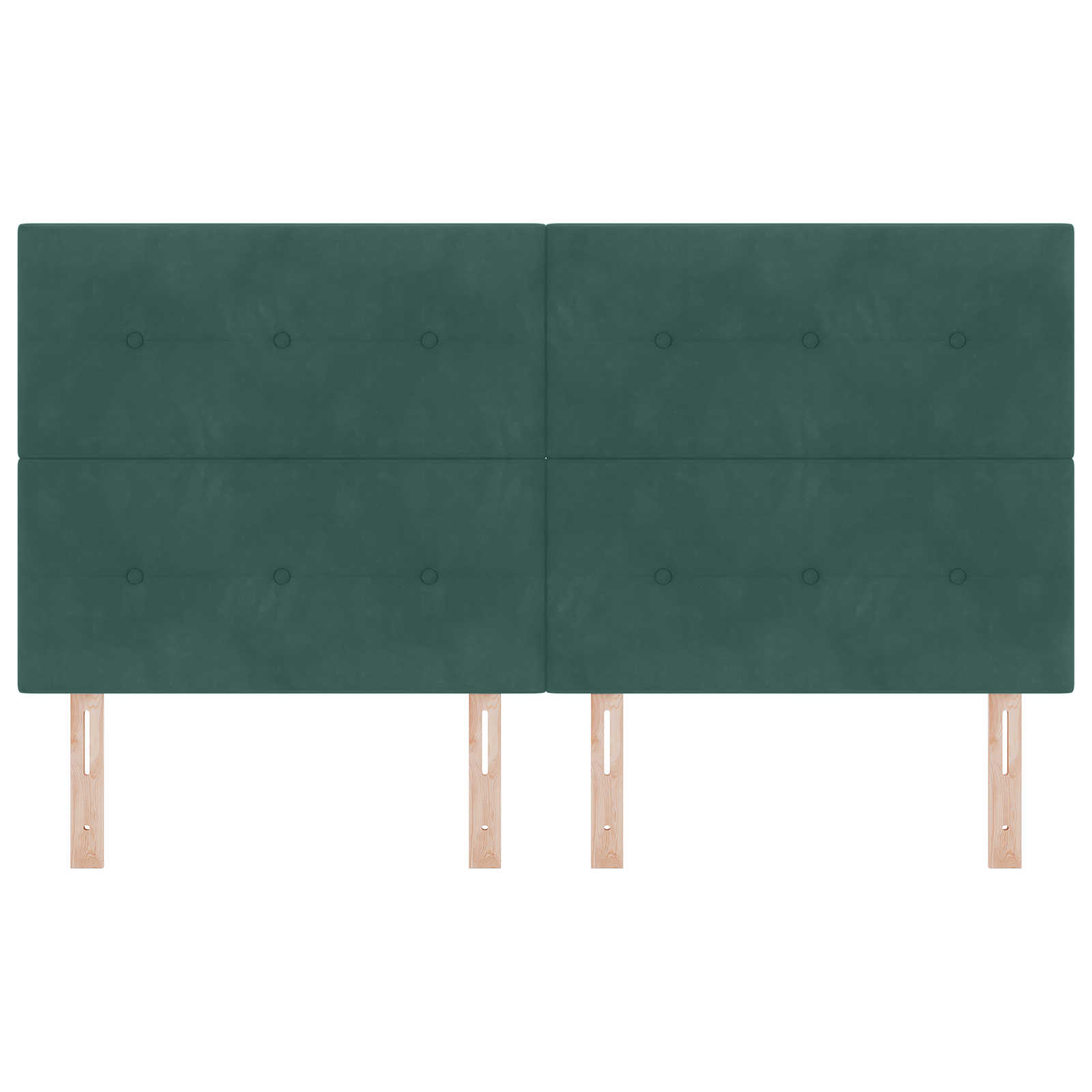 Testiera  Imbottita a Bottoni Verde Scuro 180 cm Velluto