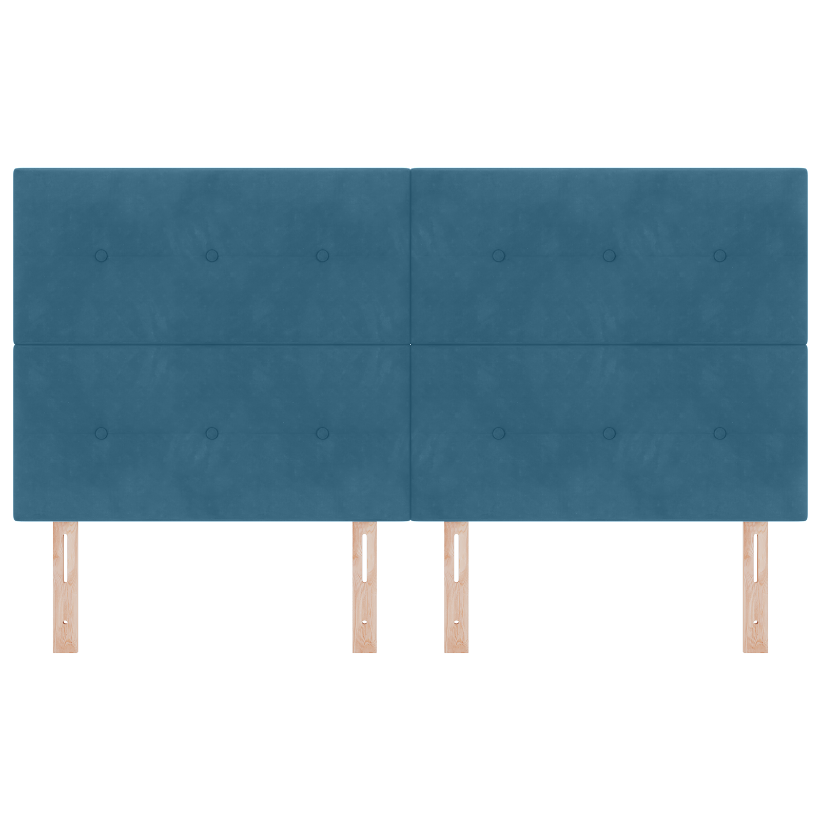 Testiera trapuntata blu scuro 180 cm velluto